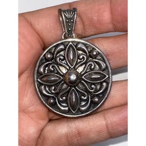 Mark Wasserman Samara Sterling Silver Pendant Round Filigree Mexico 925